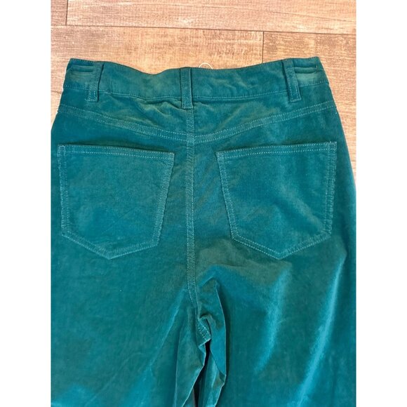 Teal Corduroy Wide-Leg Pants By Copper Key Size 3 Mid-Rise With Button & Zipper - Picture 12 of 12
